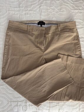 Talbots Cropped Chinos in Light Khaki